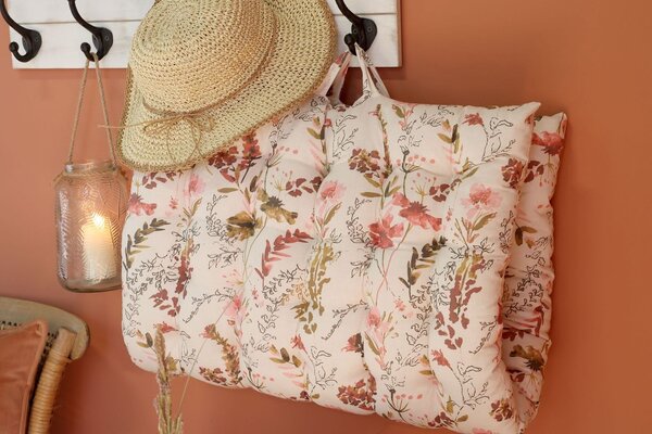 Krémová matrace s květy Aix Quilt Wild Flowers - 60*100 cm - Chic Antique