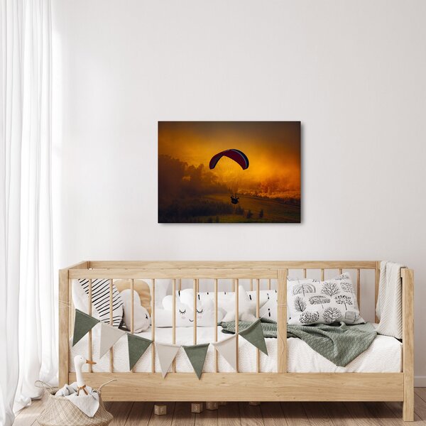 Obraz parašutisty v západu slunce (70x50 cm)
