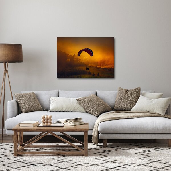 Obraz parašutisty v západu slunce (70x50 cm)