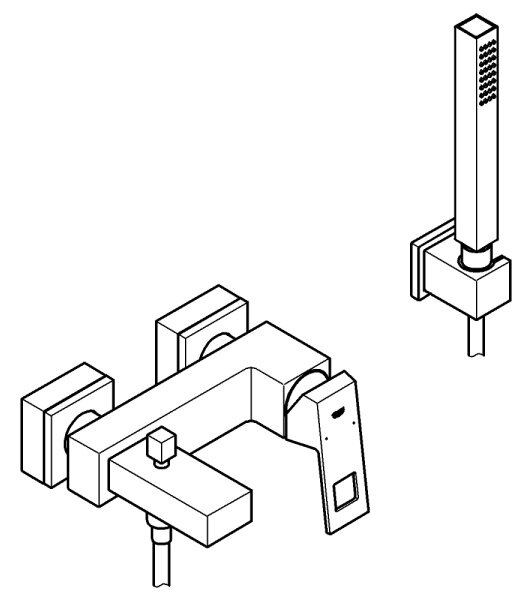 GROHE 23141000 - Vanová baterie EUROCUBE DN 15 lesklý chrom