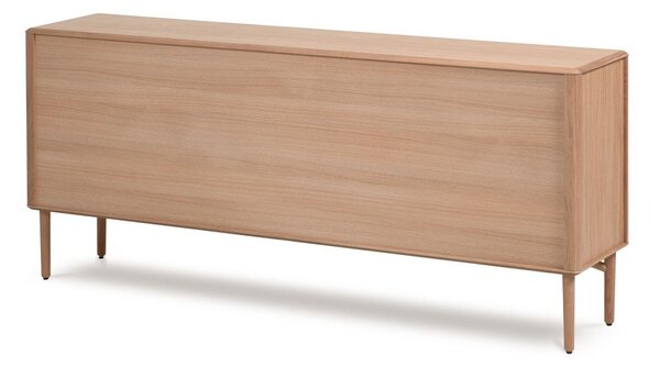 Nízká komoda v dekoru dubu v přírodní barvě 200x86 cm Lenon – Kave Home