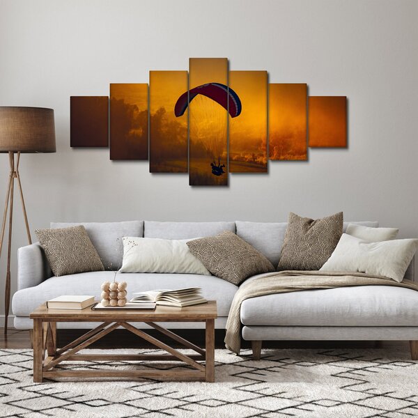 Obraz parašutisty v západu slunce (210x100 cm)