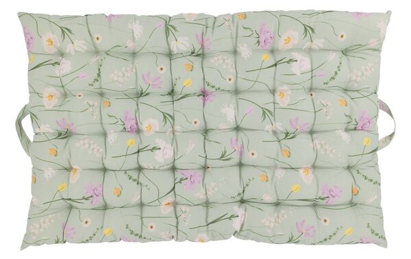 Zelená matrace s květy Aix Quilt Wild Flowers - 60*100 cm - Chic Antique