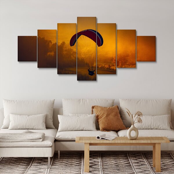 Obraz parašutisty v západu slunce (210x100 cm)