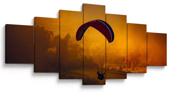 Obraz parašutisty v západu slunce (210x100 cm)