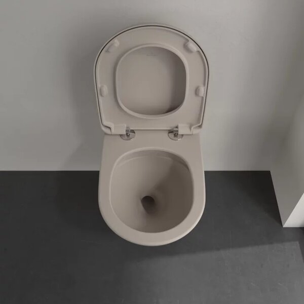 Villeroy & Boch Antao záchodová mísa závěsná bez splachovacího kruhu béžová mat 4674T0AM