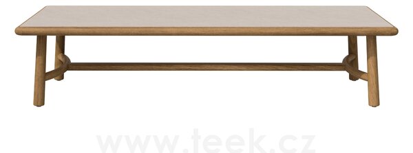 Tribu Konferenční stolek Ukiyo, Tribu, obdélníkový 160x70x36 cm, rám teak, deska keramika dekor dle vzorníku