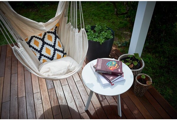 Krémové polstrované závěsné zahradní křeslo Tobago – Garden Pleasure