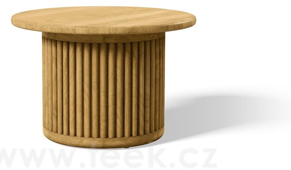 Tribu Odkládací stolek Otto, Tribu, kulatý 48x32 cm, rám teak, deska keramika dekor sabbia