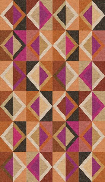 Geometrická vliesová obrazová tapeta na zeď, hnědo-fialová, DGJOY4041-260, Joy, Masureel