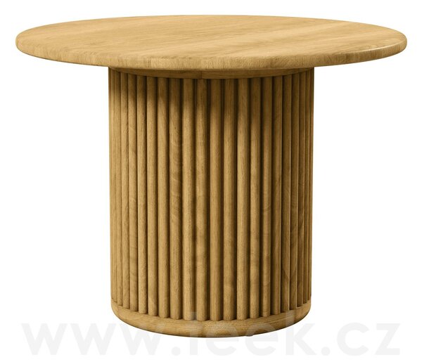 Tribu Odkládací stolek Otto, Tribu, kulatý 60x45 cm, rám teak, deska keramika dekor sabbia