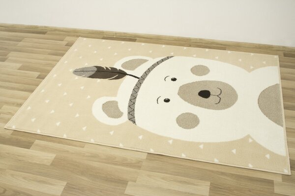 Dětský koberec Luna Kids 534222/97955 - Medvídek indián, sloní kost
