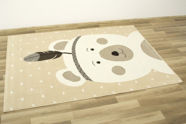 Dětský koberec Luna Kids 534222/97955 - Medvídek indián, sloní kost