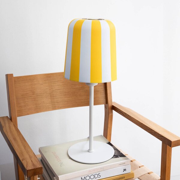 Stolní lampa Dyberg Larsen, Gry, Žlutá, Obývací pokoj, Kov, Design
