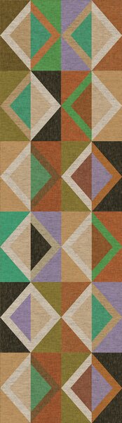 Geometrická vliesová obrazová tapeta na zeď, hnědo-zelená, DGJOY4032-260, Joy, Masureel