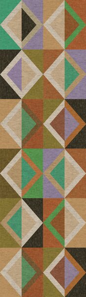 Geometrická vliesová obrazová tapeta na zeď, hnědo-zelená, DGJOY4031-260, Joy, Masureel