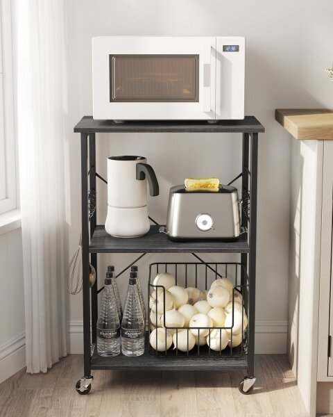 Servírovací stolek MARGE 60x84x40 cm černá