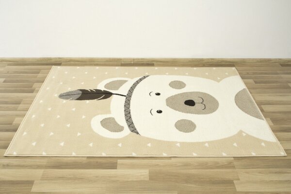 Dětský koberec Luna Kids 534222/97955 - Medvídek indián, sloní kost