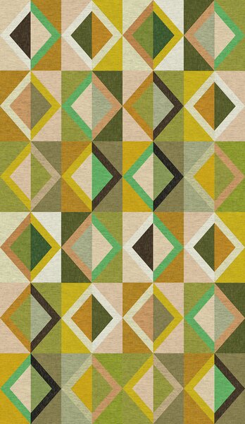 Geometrická vliesová obrazová tapeta na zeď, zelená, DGJOY4021-260, Joy, Masureel