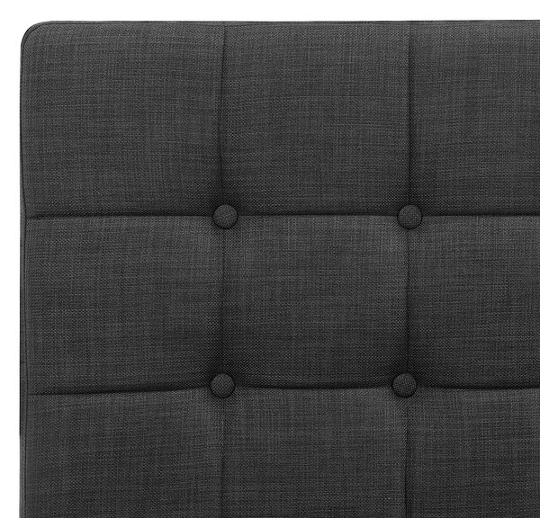 Polohovací postel Tkanina DUKE 90 x 200 cm Tmavě šedá