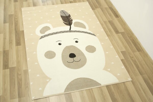 Dětský koberec Luna Kids 534222/97955 - Medvídek indián, sloní kost
