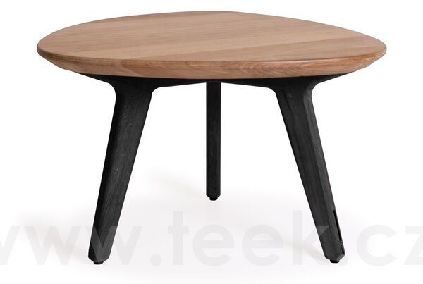Manutti Konferenční stolek Torsa, Manutti, 62x60x35 cm, rám teak scuro - mořený černý teak, deska brushed teak