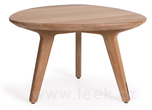 Manutti Konferenční stolek Torsa, Manutti, 62x60x35 cm, rám teak scuro - mořený černý teak, deska brushed teak