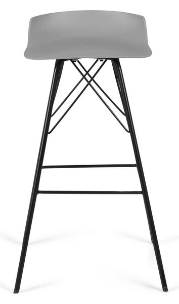 Šedé barové stoličky v sadě 2 ks (výška sedáku 71 cm) Tori – Tenzo