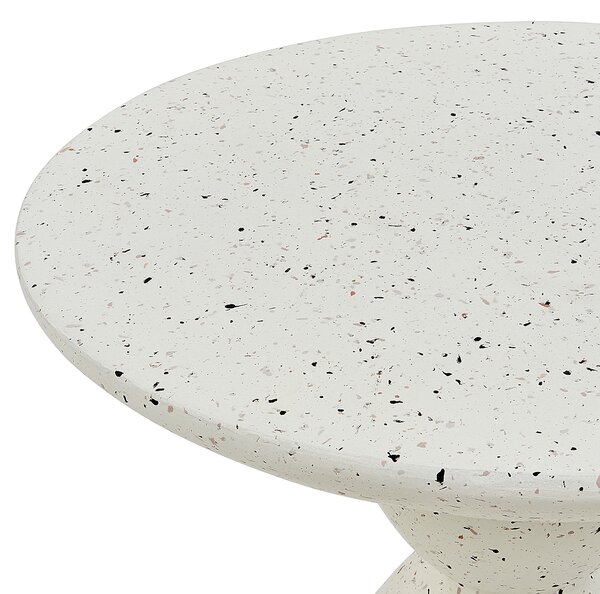 Odkládací stolek CAFFI 50 cm 50 cm Bílé terrazzo
