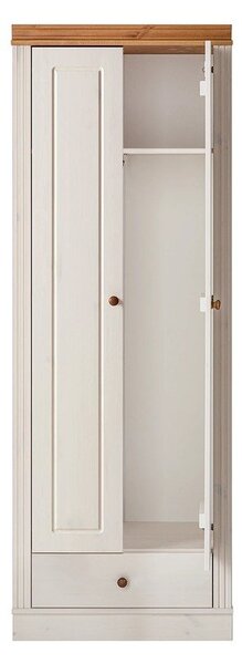 Bílá šatní skříň z borovicového dřeva 65x180 cm Anita – Støraa