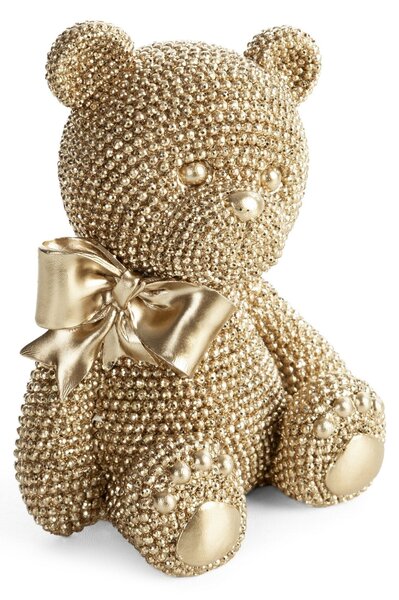 DEKORAČNÍ SOŠKA BEAR 10X13 CM ŠAMPAŇSKÁ