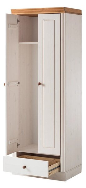 Bílá šatní skříň z borovicového dřeva 65x180 cm Anita – Støraa