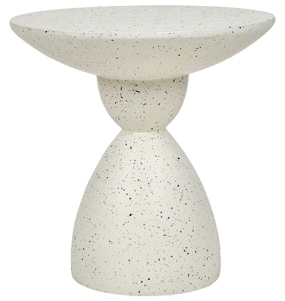 Odkládací stolek CAFFI 50 cm 50 cm Bílé terrazzo