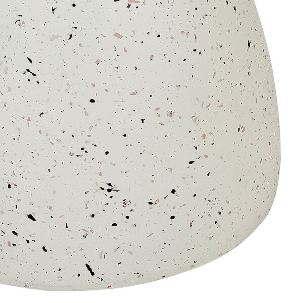 Odkládací stolek CAFFI 50 cm 50 cm Bílé terrazzo