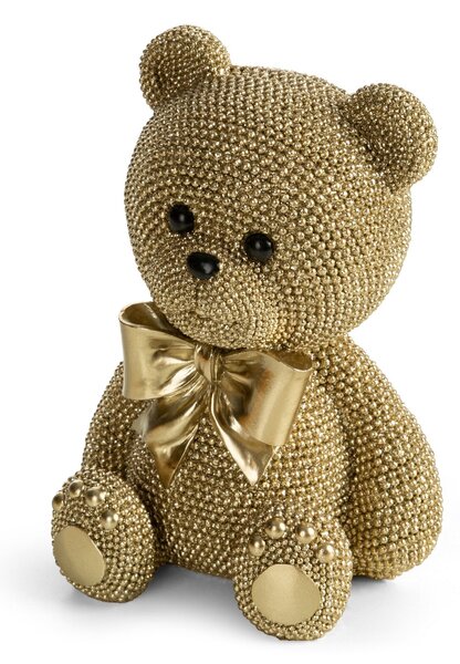 DEKORAČNÍ SOŠKA BEAR 13X17 CM ŠAMPAŇSKÁ