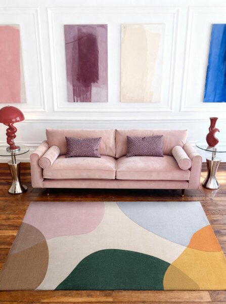Koberec Ted Baker Hackney Clarissa růžový / zelený / béžový