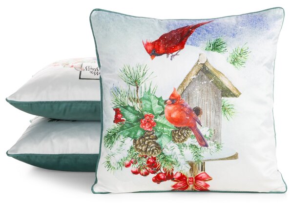 VÁNOČNÍ DEKORAČNÍ POVLAK NA POLŠTÁŘ COZY2 45X45 CM VZOROVANÝ
