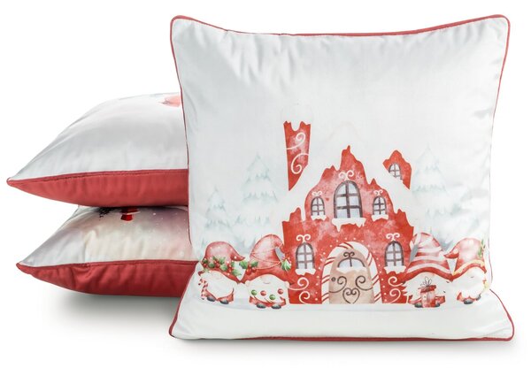 VÁNOČNÍ DEKORAČNÍ POVLAK NA POLŠTÁŘ COZY6 45X45 CM VZOROVANÝ
