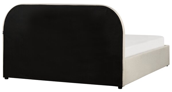 Postel s úložným prostorem Buklé QUILLIEN 140 x 200 cm Světle béžová