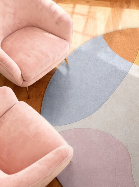 Koberec Ted Baker Hackney Clarissa růžový / zelený / béžový kruh