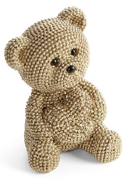 DEKORAČNÍ SOŠKA BEAR 7X9 CM ŠAMPAŇSKÁ