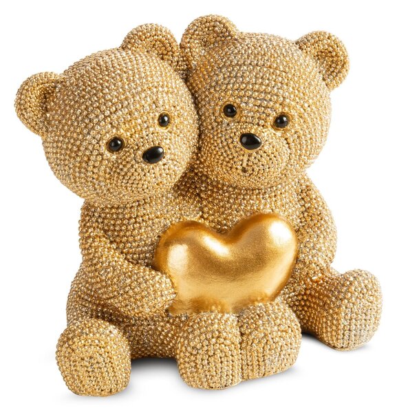 DEKORAČNÍ SOŠKA BEAR 11X10 CM ZLATÁ
