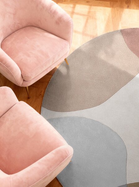 Koberec Ted Baker Hackney Clarissa modrý / béžový kruh