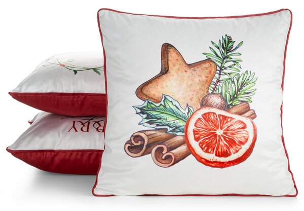 VÁNOČNÍ DEKORAČNÍ POVLAK NA POLŠTÁŘ COZY7 45X45 CM VZOROVANÝ