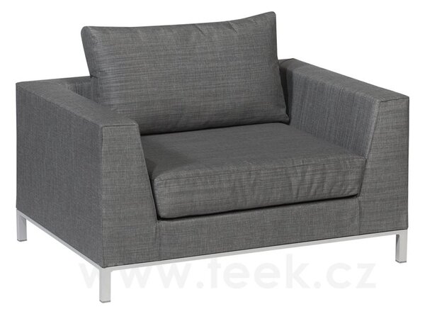 Persoon Nízké křeslo Sicilie, Persoon, venkovní látka (Nanotex) tmavě šedá (stone grey), výplň pěna+voděodolný potah sedáků