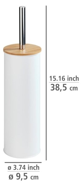 WENKO 24393100 - WC štětka TORTONA 9,5x38,5 cm bílá/hnědá