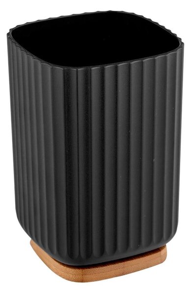 WENKO 25297100 - Kelímek na zubní kartáček ROTELLO 8,5x11 cm černá/hnědá