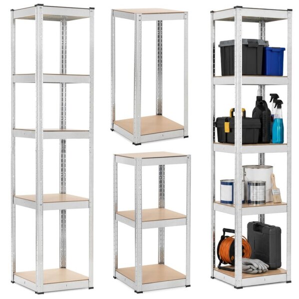 Kovový regál 180x40x40 cm 5 polic SPRINGOS HA5281 pozinkovaný