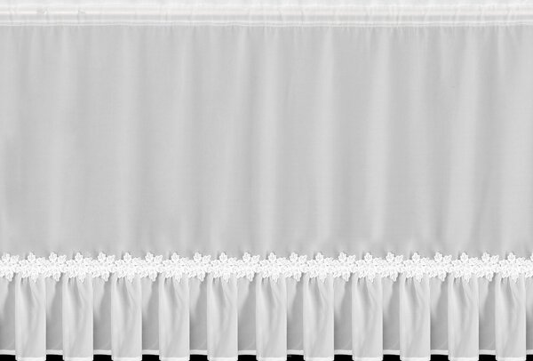 KRÁTKÁ VÁNOČNÍ ZÁCLONA NA PÁSCE FLAKE 150X70 CM BÍLÁ