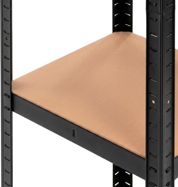 Kovový regál 180x40x40 cm 4 police SPRINGOS HA5282 černý